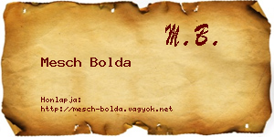 Mesch Bolda névjegykártya